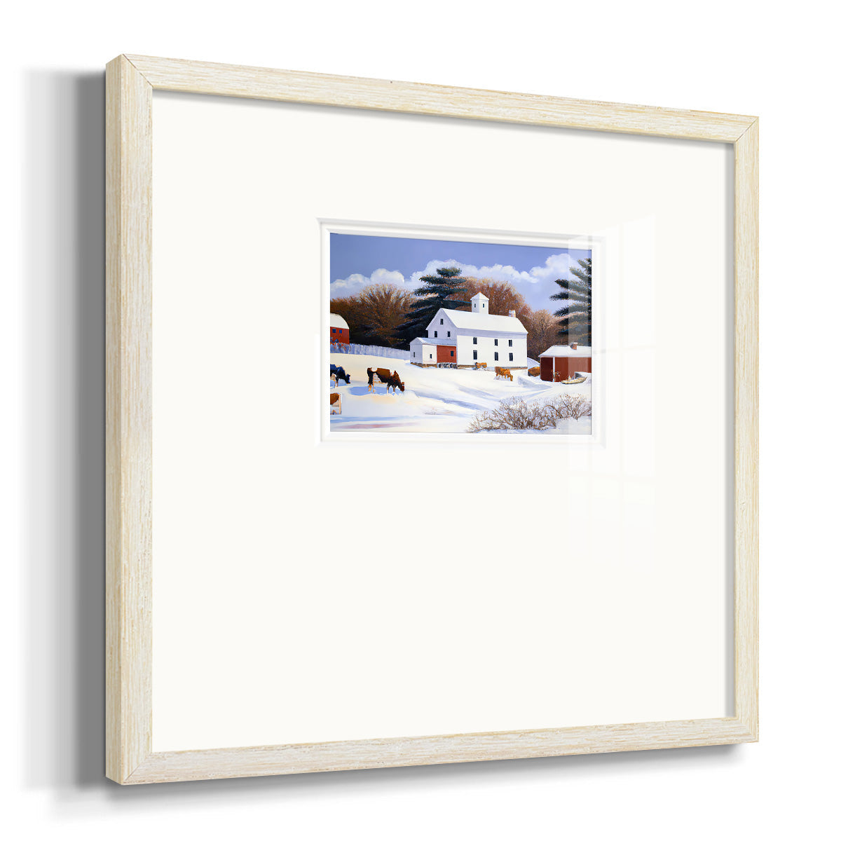 Winter Barn IV - Double Matboard Framed Print