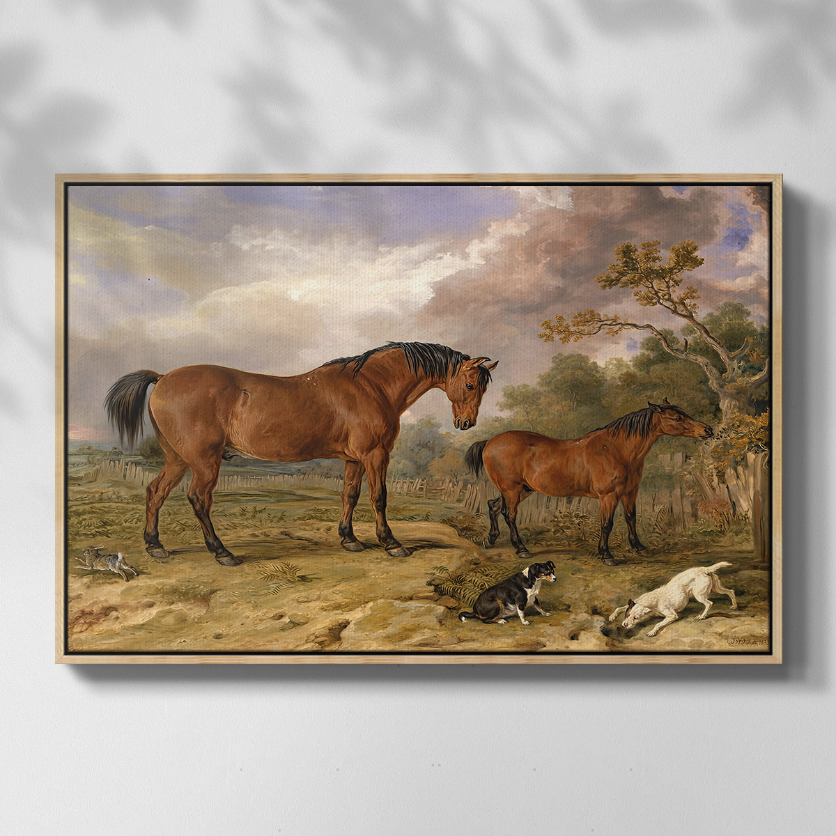 Portrait of Reformer, Blucher, Tory and Crib, Property of Rowland Alston, Esq., M.P., 1835 - Floater Framed Canvas Print