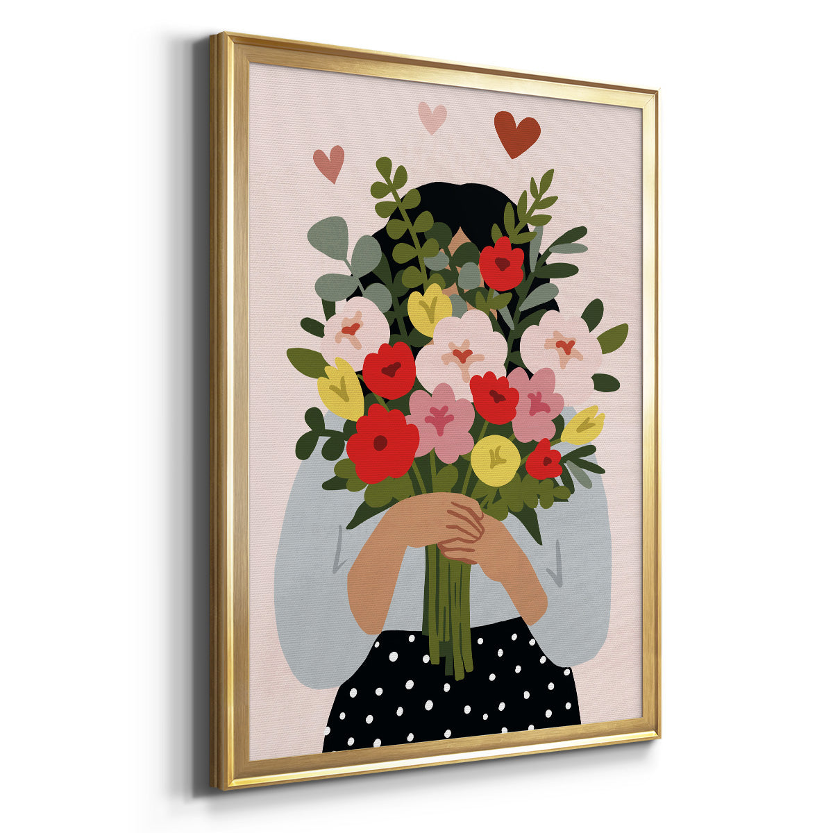 Darling Valentine Collection B - Modern Framed Canvas Print