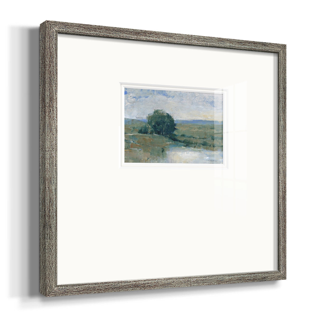 Riverbank Impression I Premium Framed Print Double Matboard