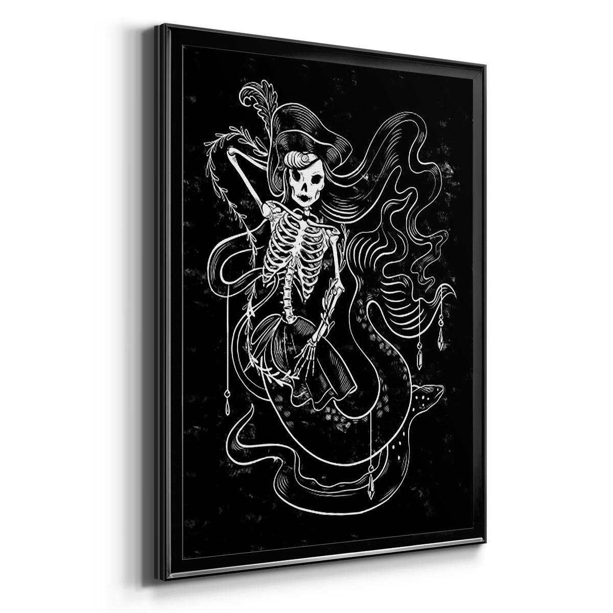 Pirate Mermaids II - Modern Framed Canvas Print