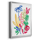 Bold Brushstroke Blooms I - Modern Framed Canvas Print