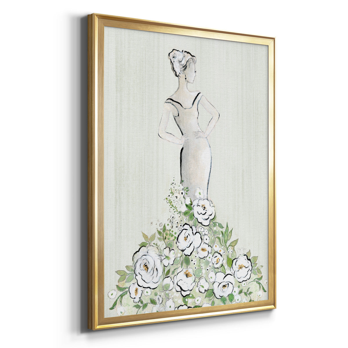 Fashion Floral Figurative - Modern Framed Canvas Print