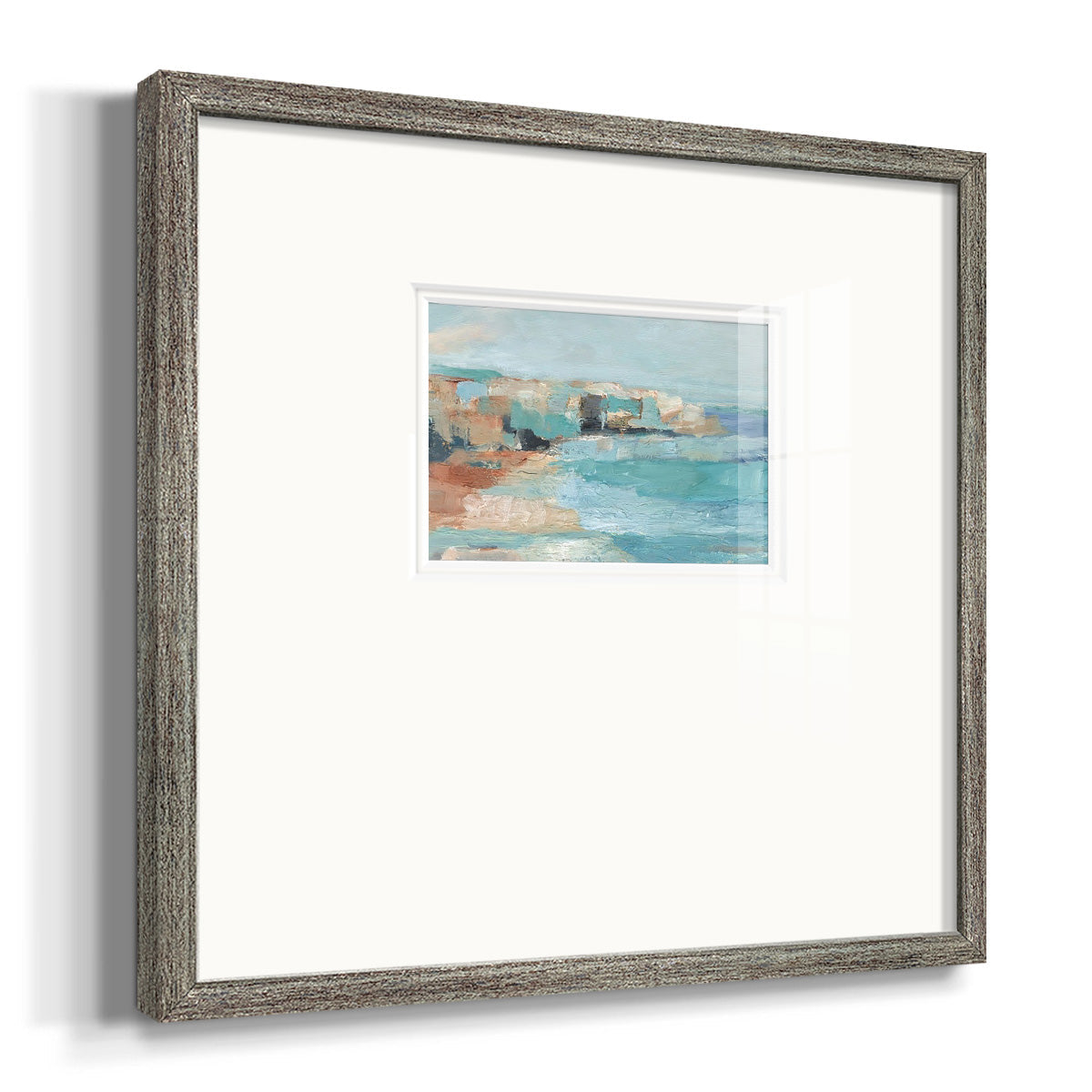 Turquoise Cliff Wall I Premium Framed Print Double Matboard