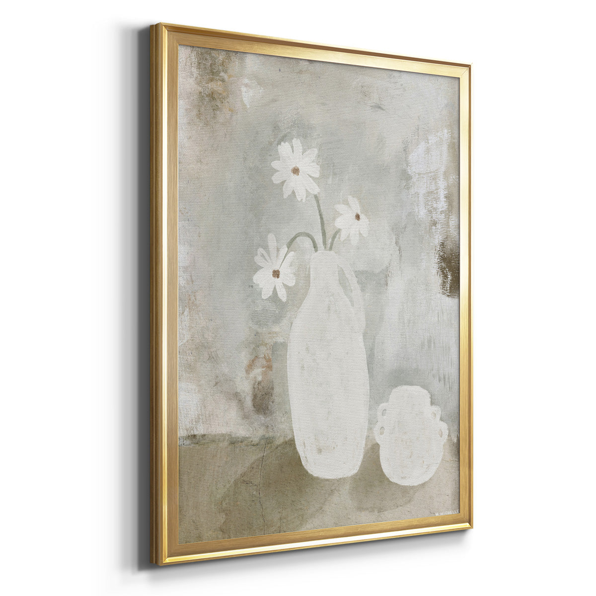 Sunday Blooms - Modern Framed Canvas Print
