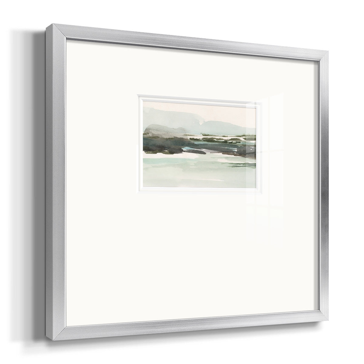 Turquoise Marsh I Premium Framed Print Double Matboard