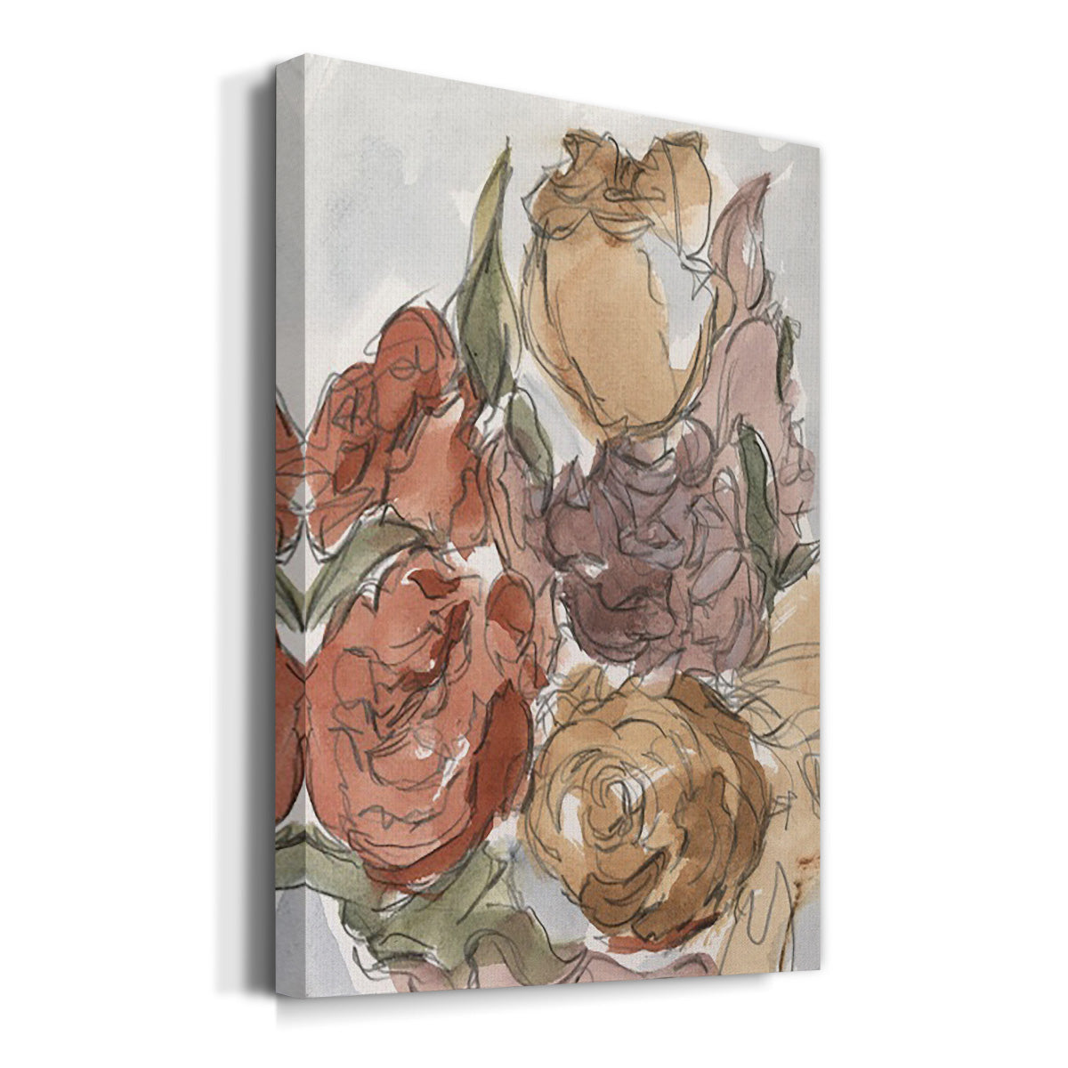 Cropped Floral Arrangement II - Canvas Art Print