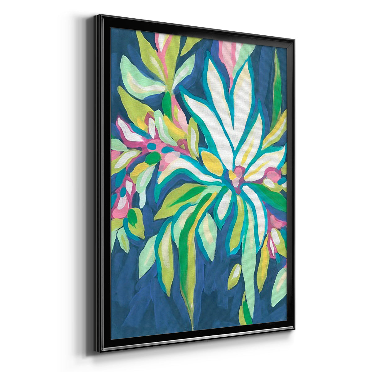 Blue Tropics IV - Modern Framed Canvas Print