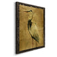 Gold Crane at Dusk II - Premium Canvas Framed in Barnwood - Ready to Hang