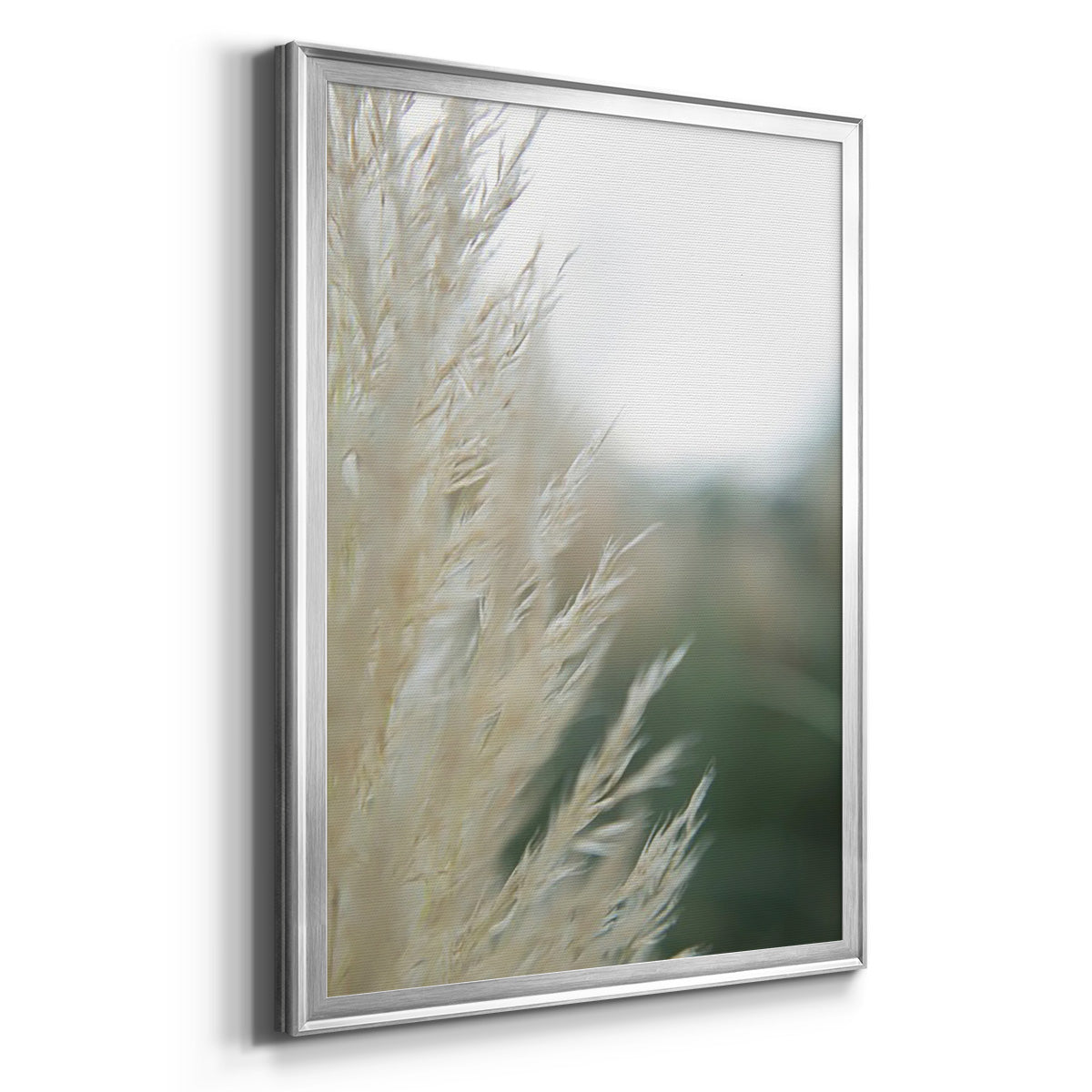 Subtle Grasses I - Modern Framed Canvas Print