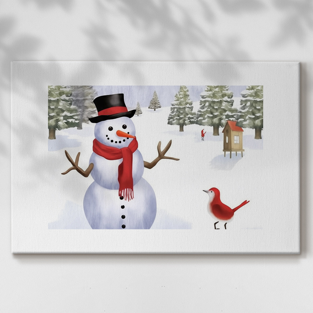Silver Yule at Midnight - Canvas Art Print