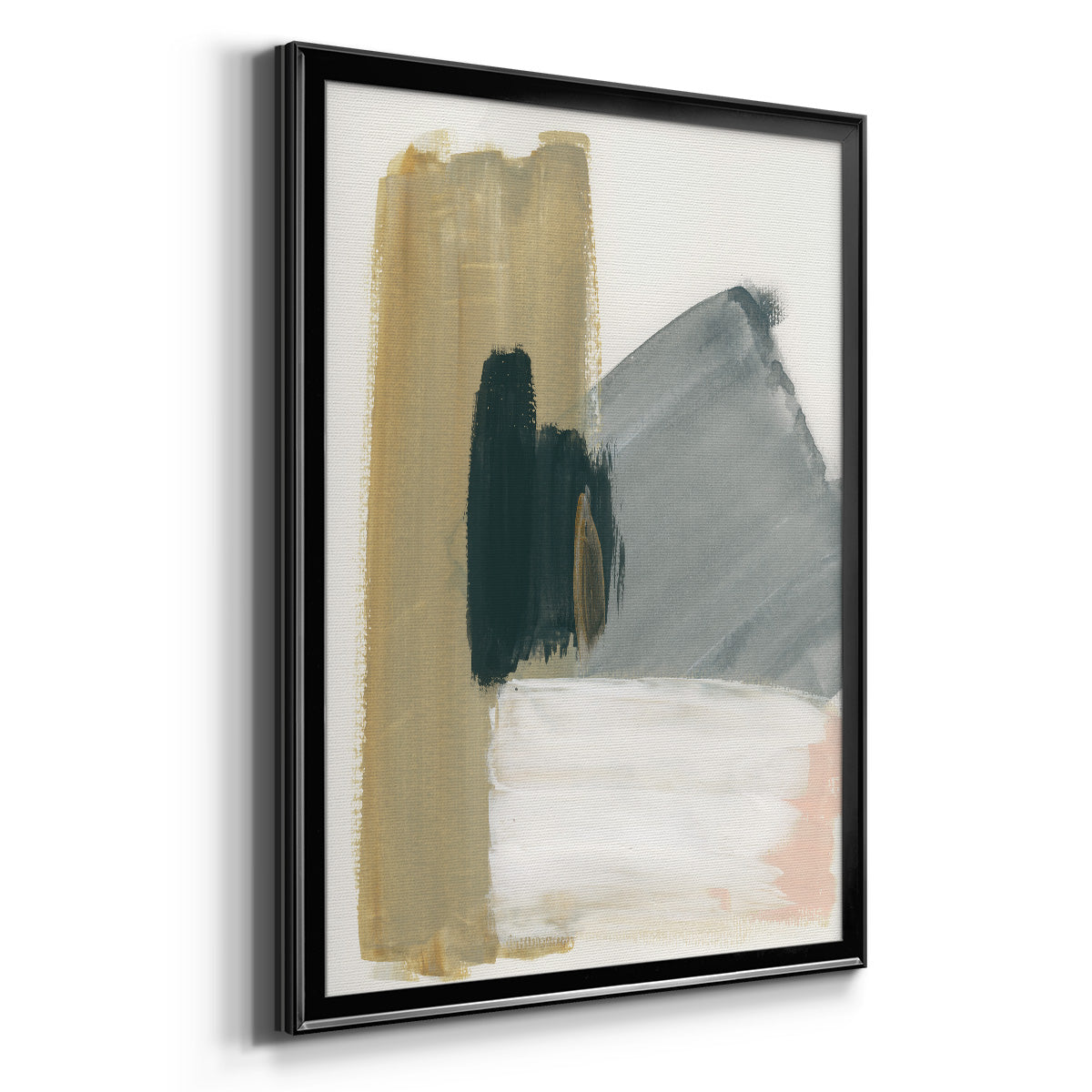 Marble Block Symmetry II - Modern Framed Canvas Print