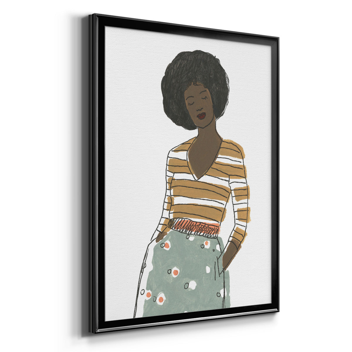 Fashion Vignette II - Modern Framed Canvas Print