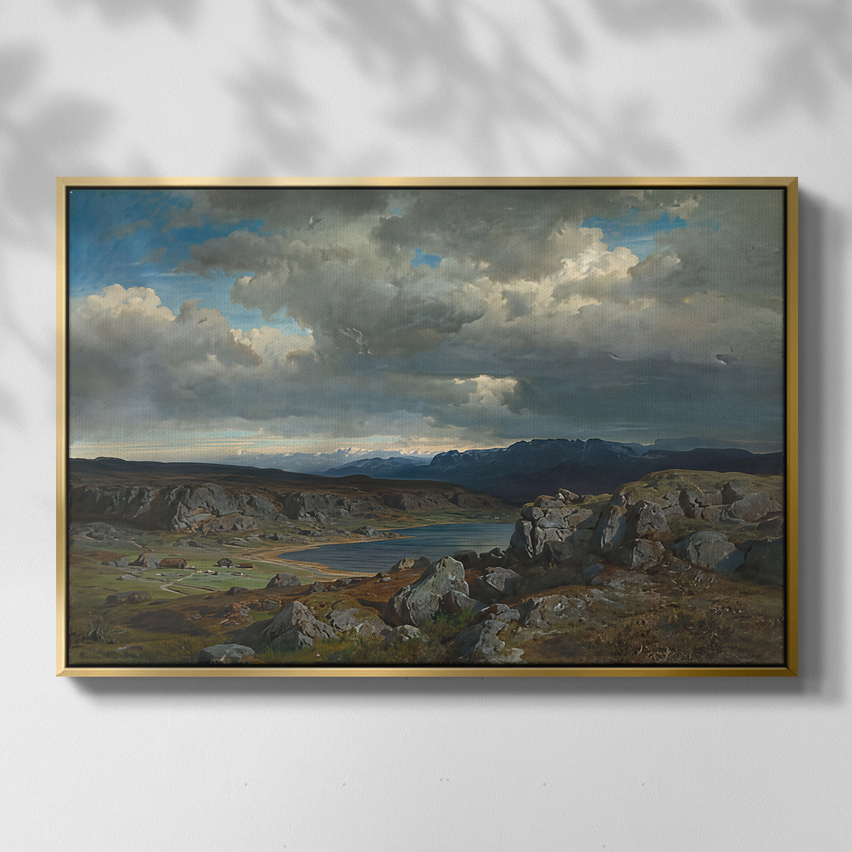 Norwegian Highlands, 1857 - Floater Framed Canvas Print