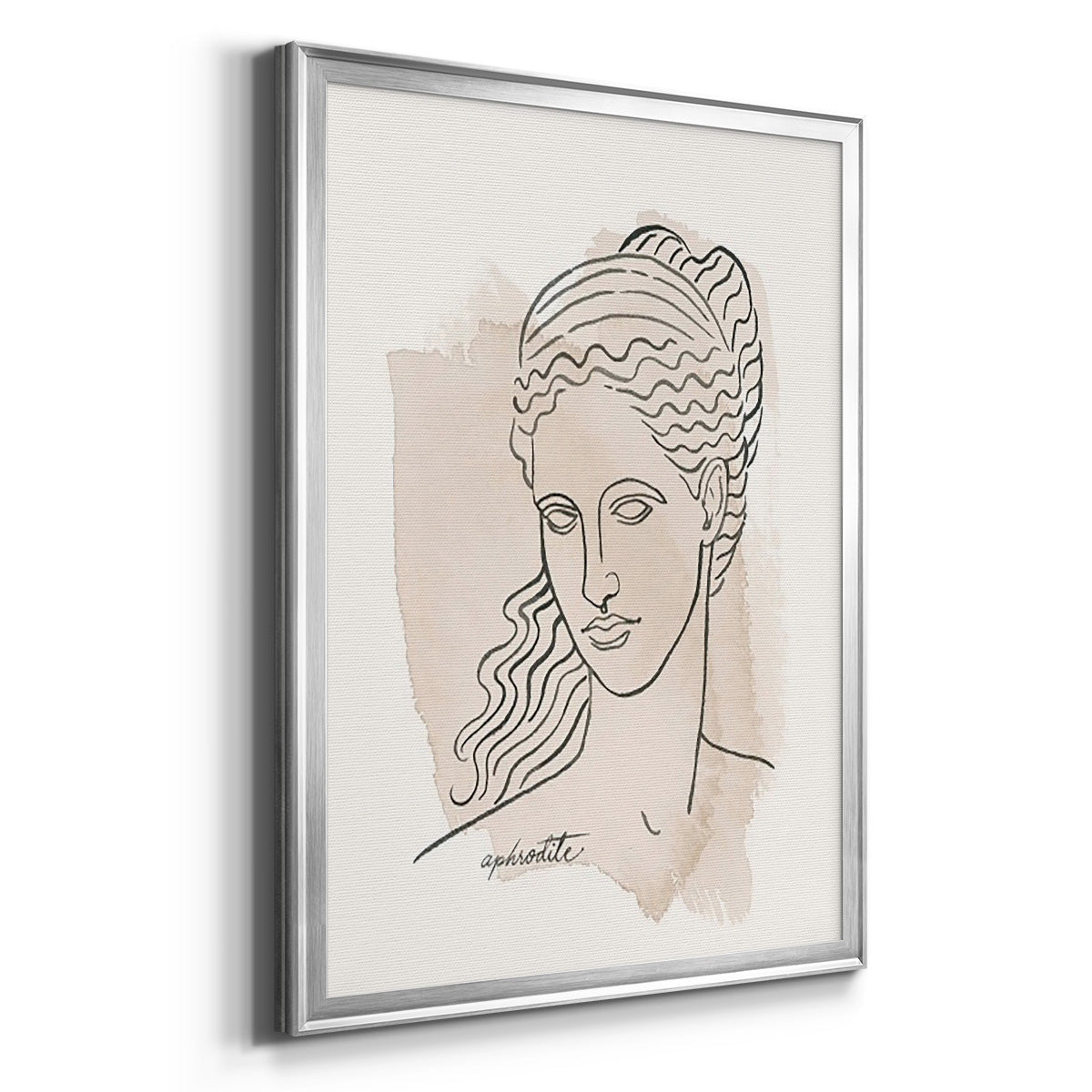 Greek Busts V - Modern Framed Canvas Print