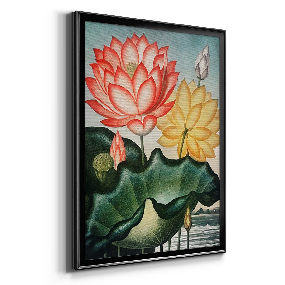 Temple of Flora V - Modern Framed Canvas Print