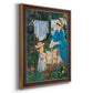 Intimate domestic genre scene by Édouard Manet printed on canvas in an ornate bronzed mahogany wood frame with a vertical orientation.