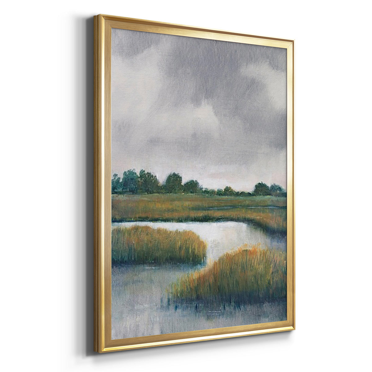 Salt Marshes I - Modern Framed Canvas Print