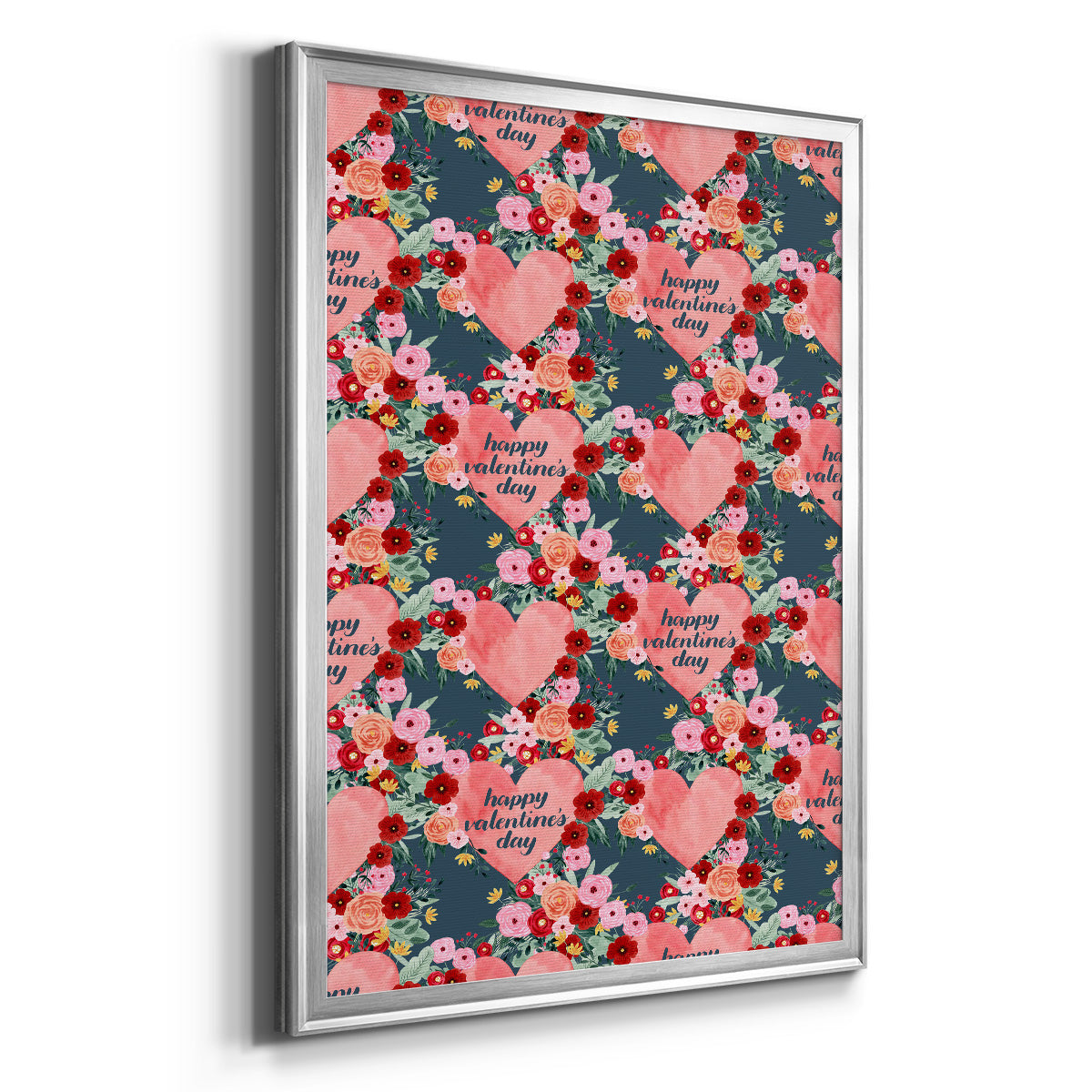 Sweet Hearts Collection E - Modern Framed Canvas Print