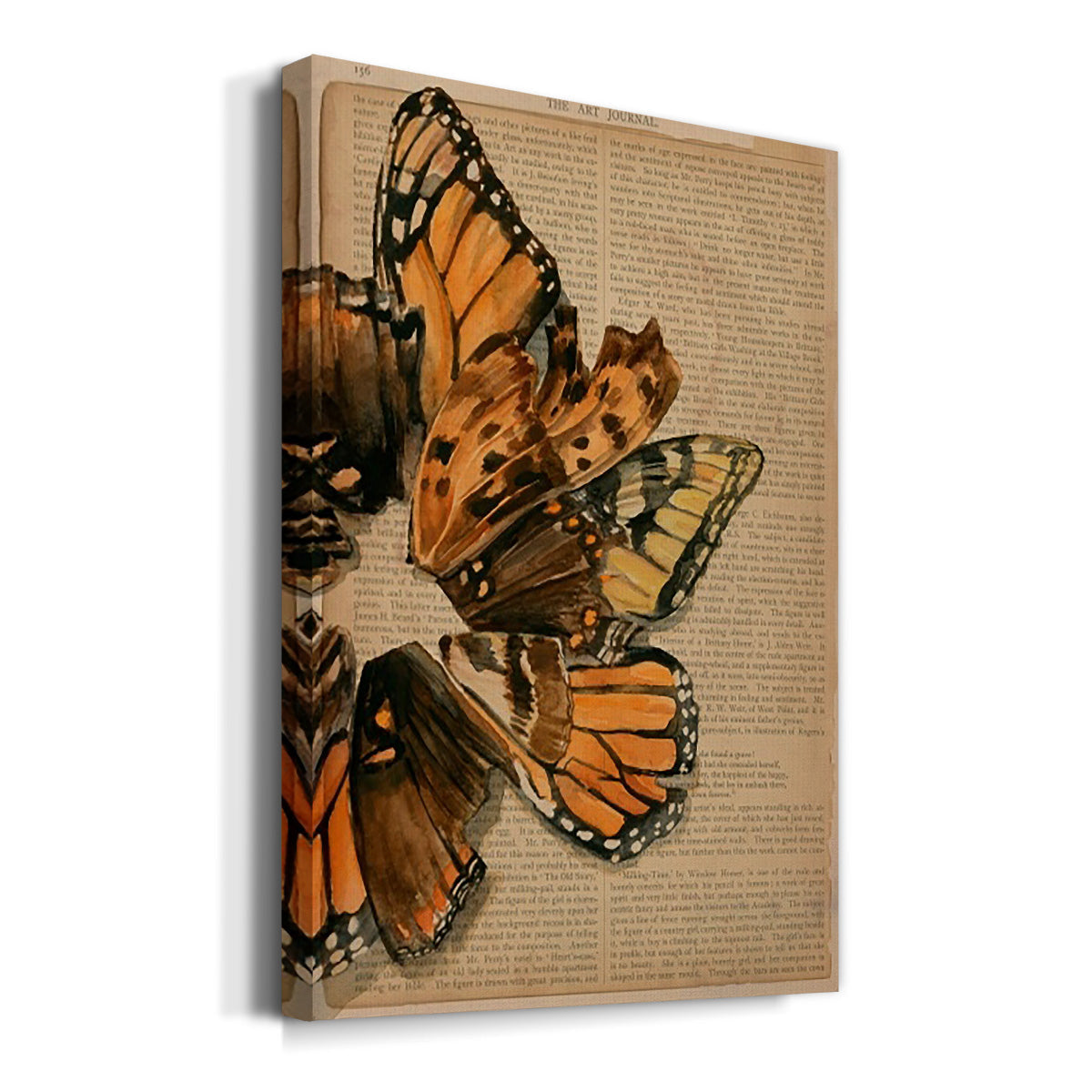 Winged Wreath I Premium Gallery Wrapped Canvas - Ready to Hang