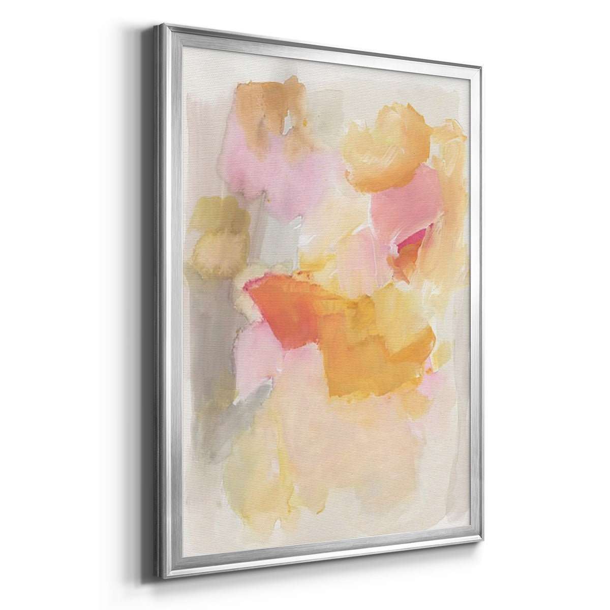 Warm Petals I - Modern Framed Canvas Print