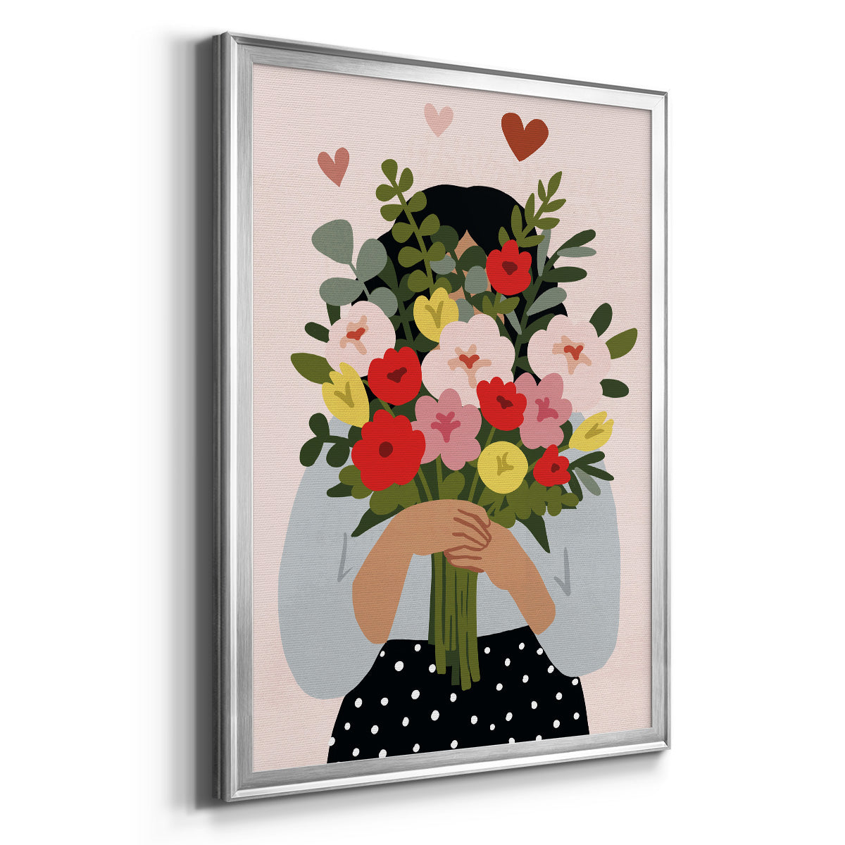 Darling Valentine Collection B - Modern Framed Canvas Print