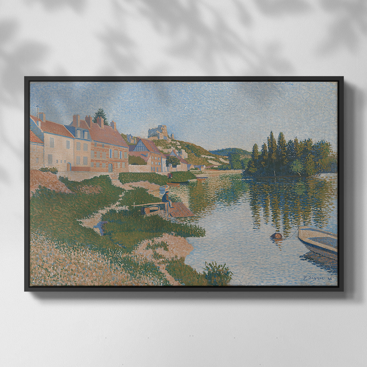 Les Andelys, Côte d'Aval, 1886 - Floater Framed Canvas Print