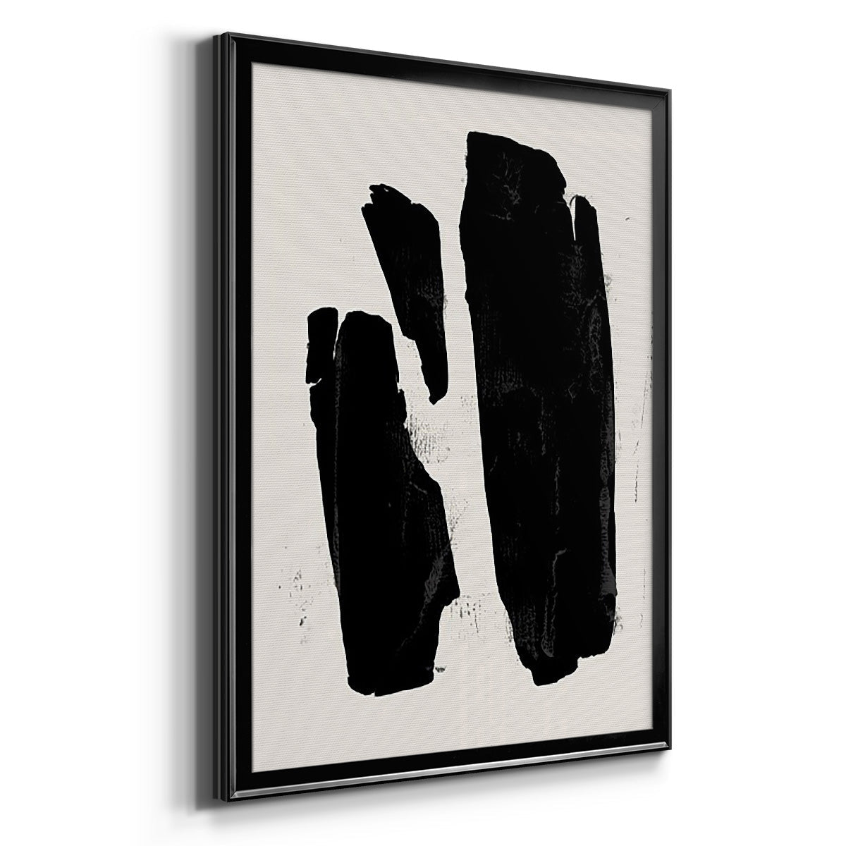 Triple Block Print II - Modern Framed Canvas Print