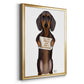 Love and Dachshund - Modern Framed Canvas Print