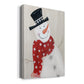 Festive Snowman I Premium Gallery Wrapped Canvas - Ready to Hang