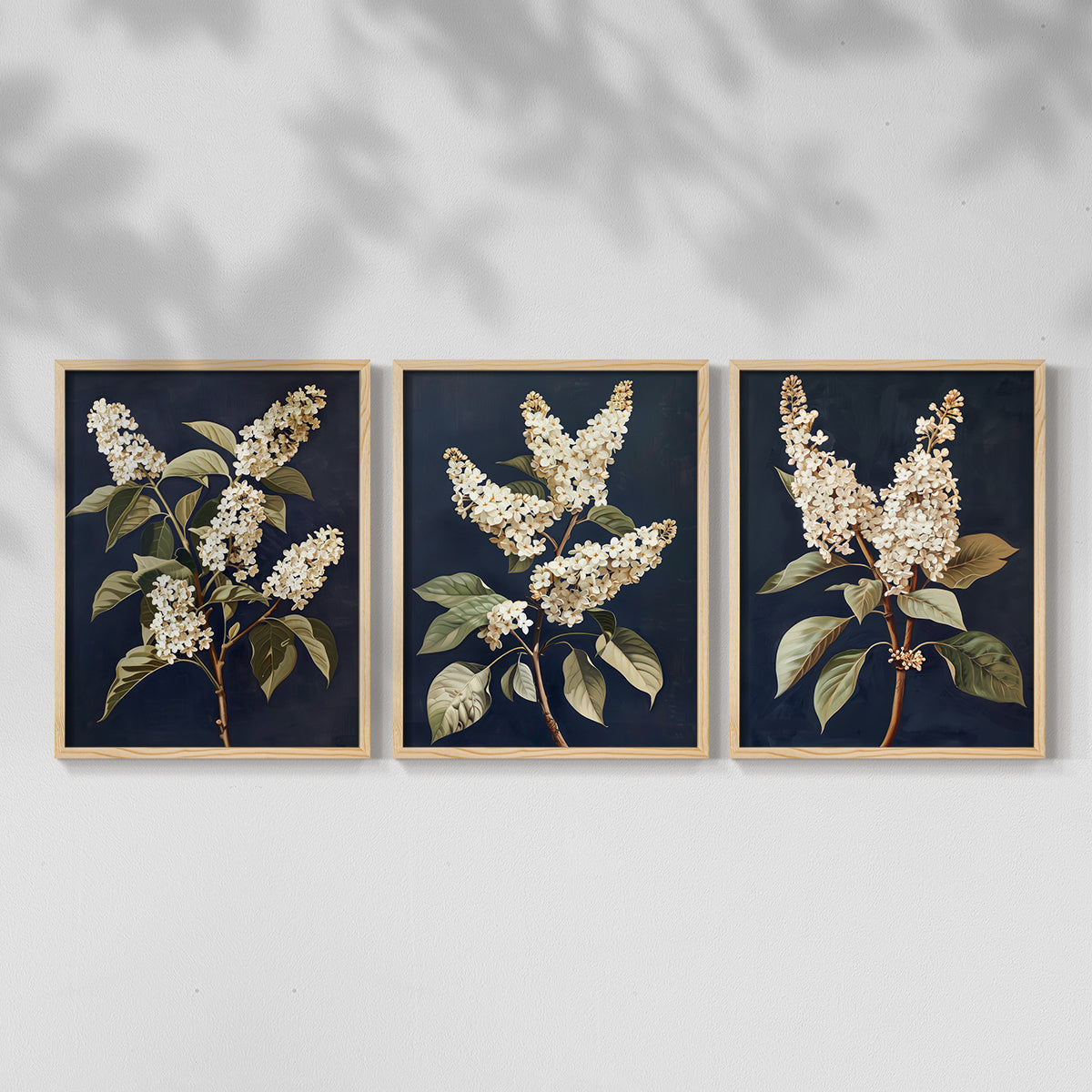 Floral Study Series LII - Restickable Framed Art Set