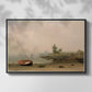 The Stranded Boat, 1863 - Floater Framed Canvas Print