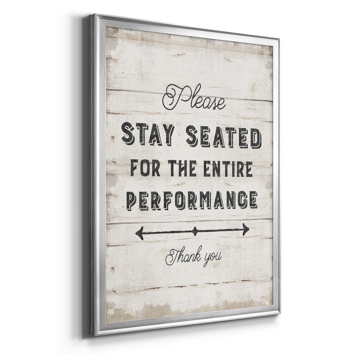 Please Stay Seated - Modern Framed Canvas Print