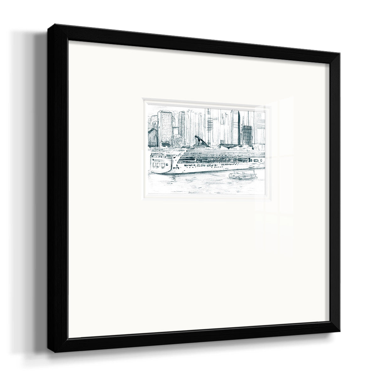 Ferryboats II Premium Framed Print Double Matboard