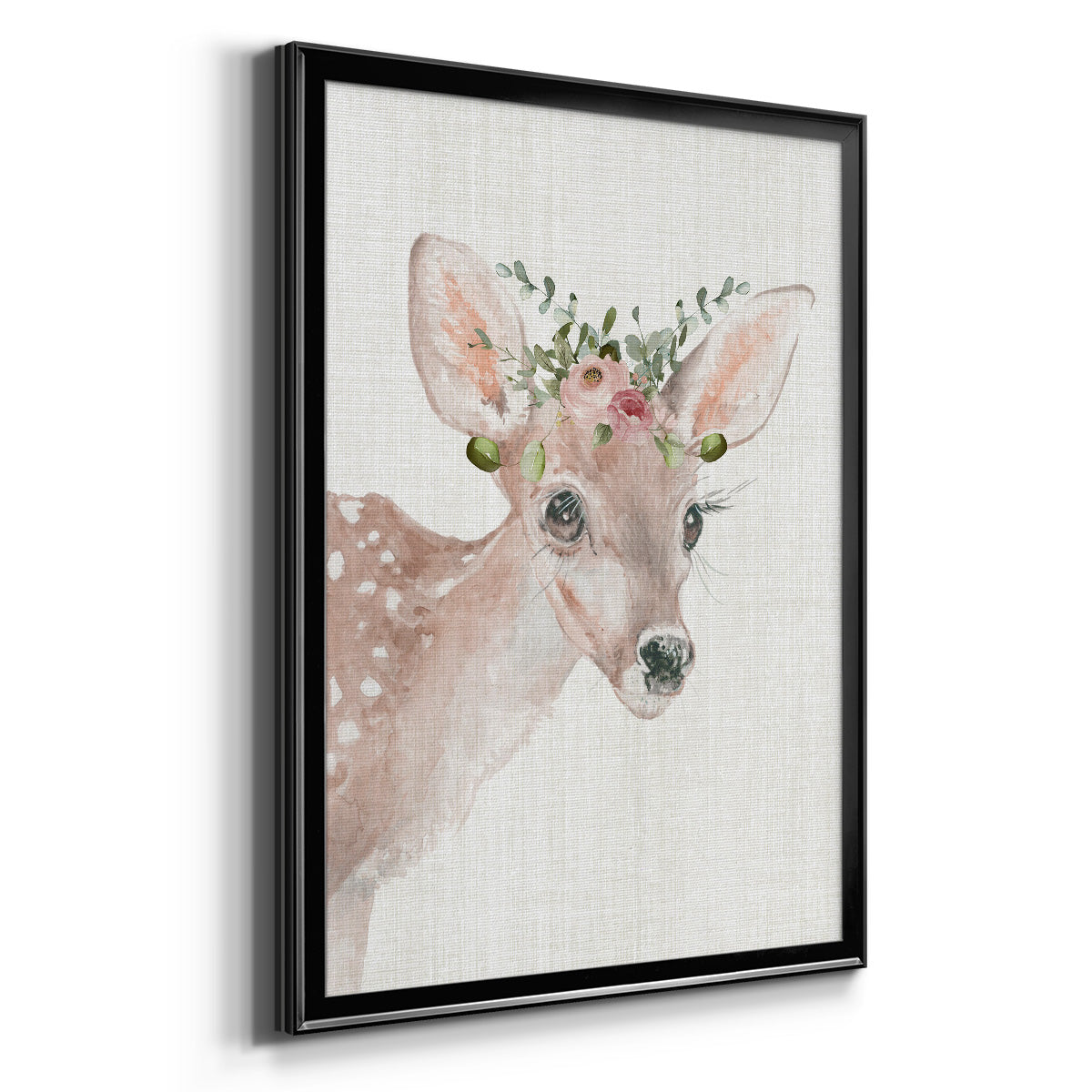 Dressy Fawn - Modern Framed Canvas Print