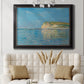 Impressionist coastal low-tide seascape at Pourville by Claude Monet in an ornate black frame with gilded inner detail displayed in a neutral-toned interior setting.