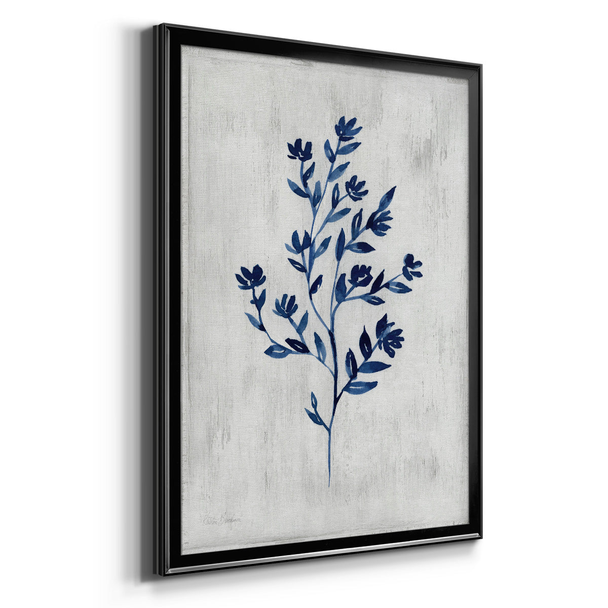 Wild Indigo II - Modern Framed Canvas Print