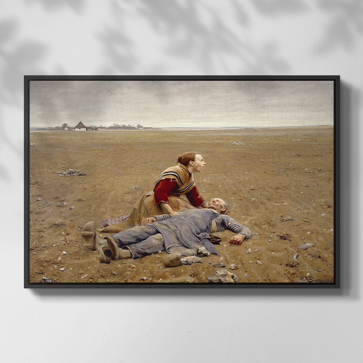 Worn Out (Udslidt), 1889 - Floater Framed Canvas Print