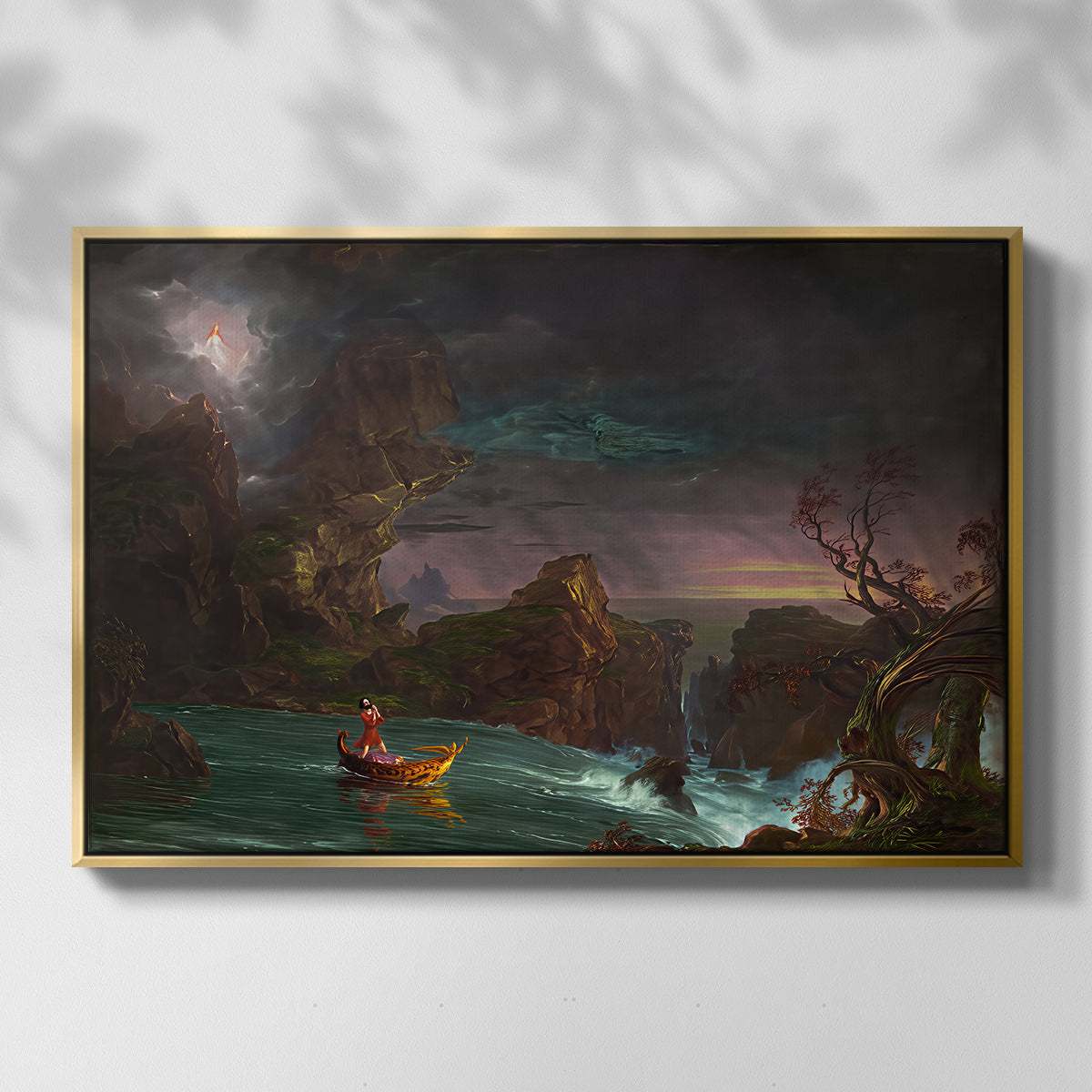 The Voyage of Life: Manhood, 1842 - Floater Framed Canvas Print