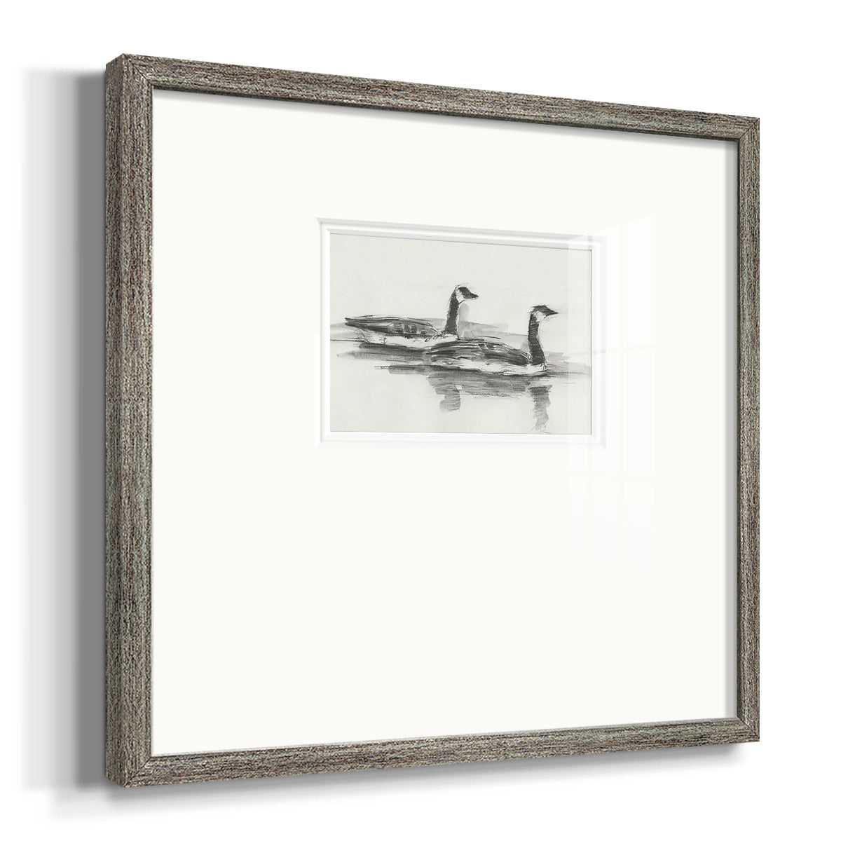 Geese Study I Premium Framed Print Double Matboard