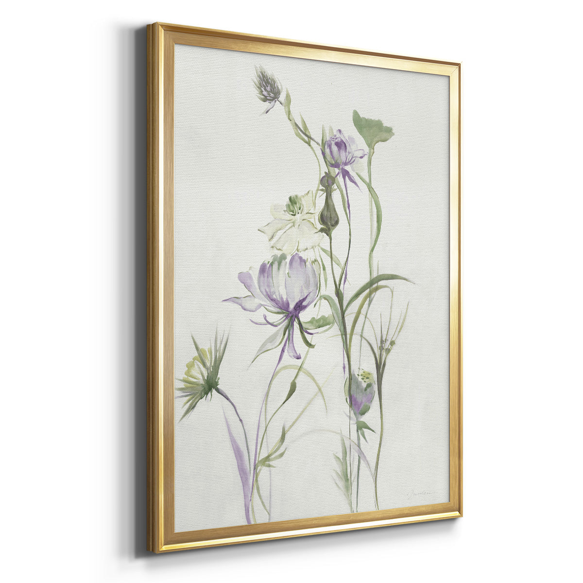 Late Summer Wildflowers II - Modern Framed Canvas Print