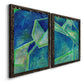 Geometric in Cool III - Premium Framed Canvas 2 Piece Set - Ready to Hang