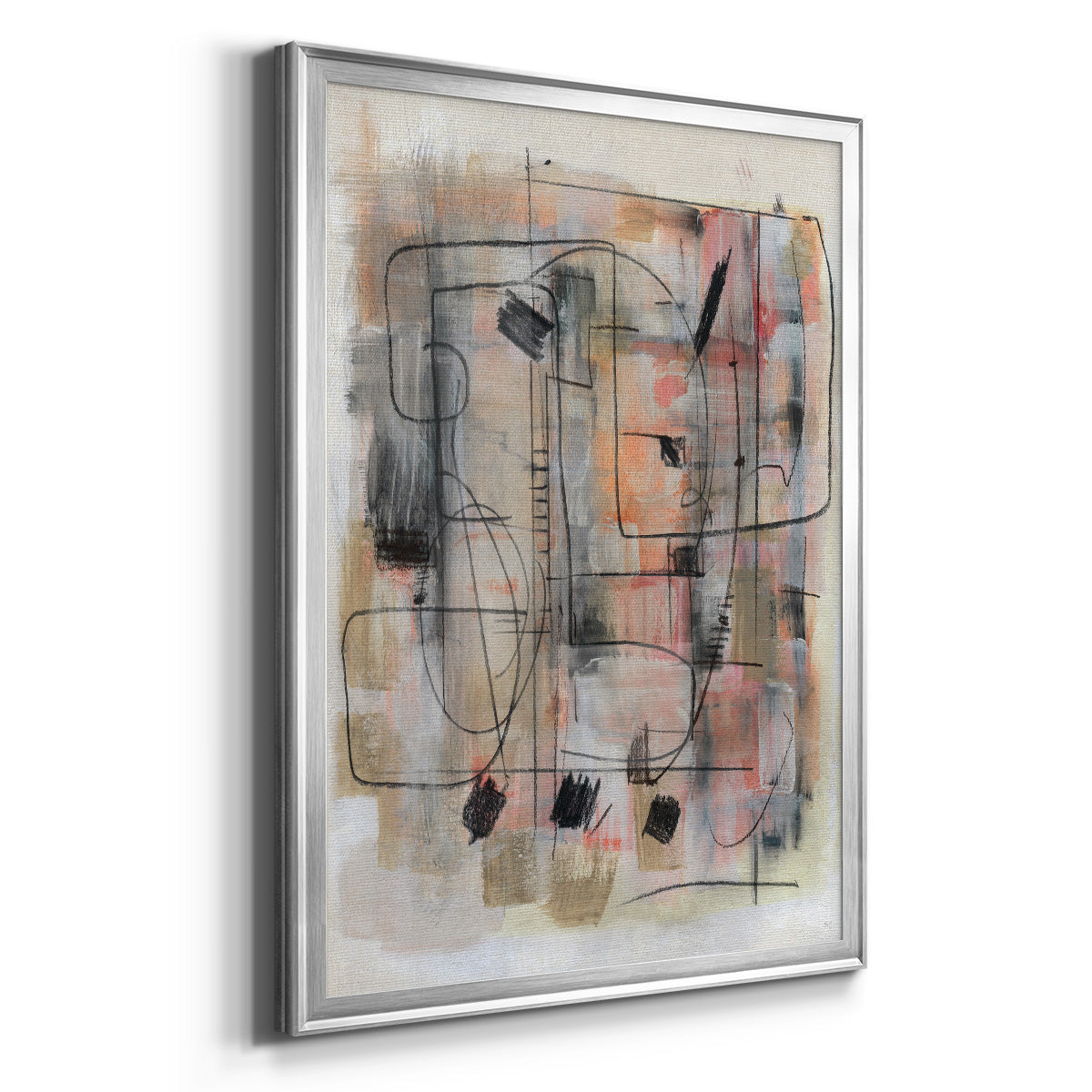 Walled City - Modern Framed Canvas Print