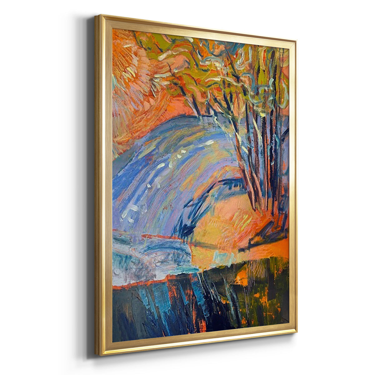 Cadmium Winter Solstice III - Modern Framed Canvas Print