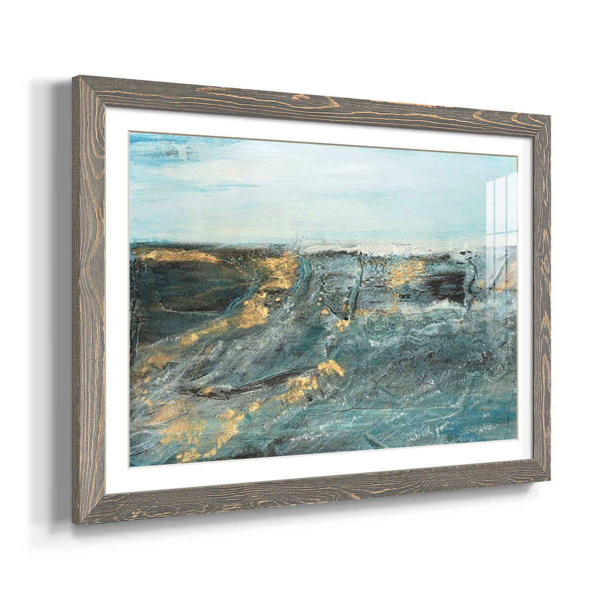 Flow of Love in Ocean I - Barnwood Framed Art Print