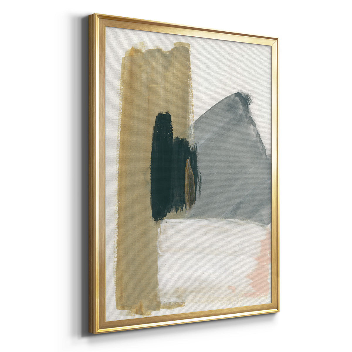 Marble Block Symmetry II - Modern Framed Canvas Print