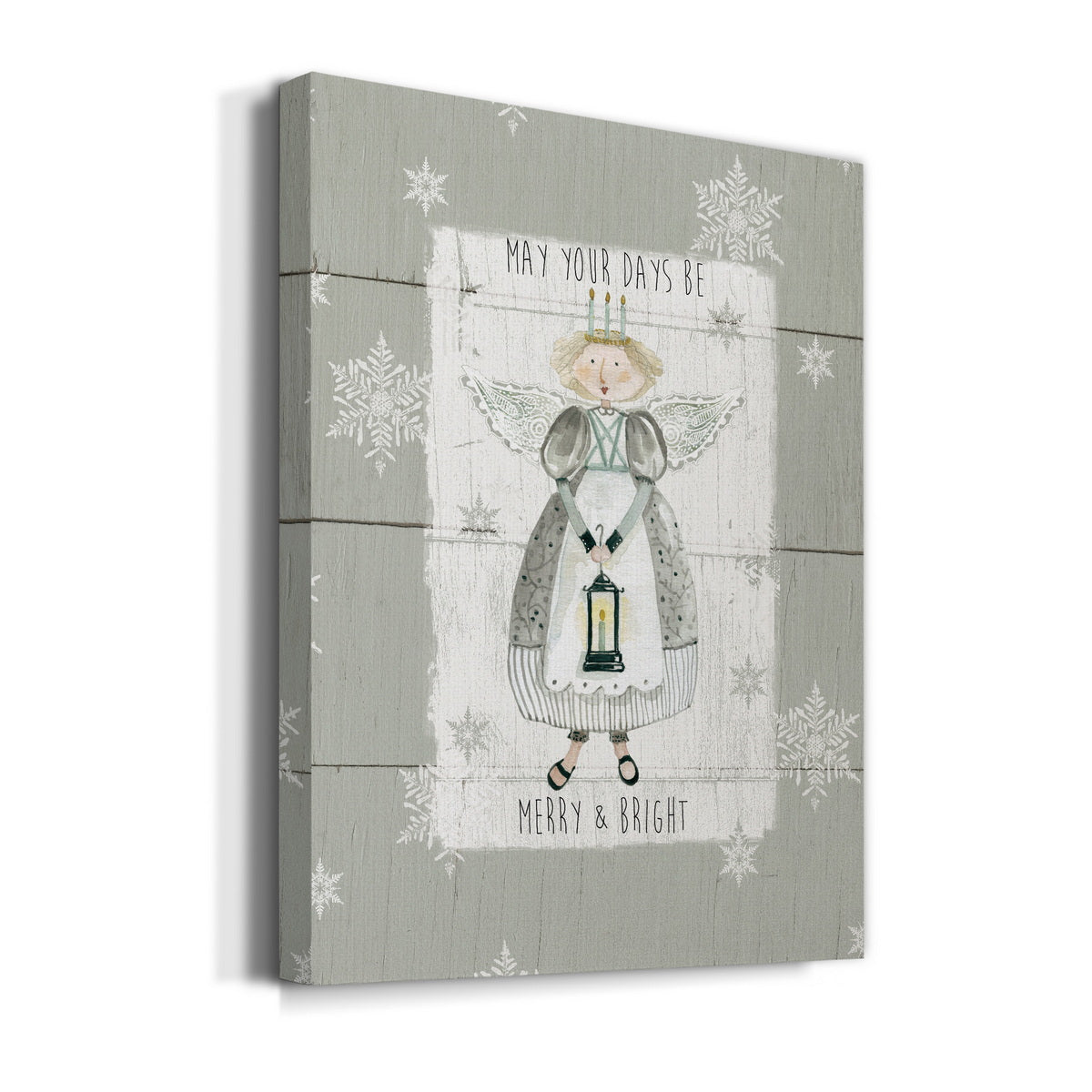 Merry & Bright Angel Premium Gallery Wrapped Canvas - Ready to Hang