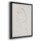 Portrait Sketch II - Modern Framed Canvas Print