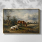 Two Horses on the Pasture, c. 1825 - Floater Framed Canvas Print