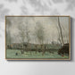 Washerwomen in a Willow Grove, c. 1871 - Floater Framed Canvas Print